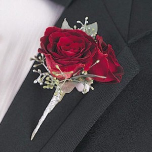 Boutonnière en Rose