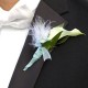 Boutonnière en Calla et Plume 