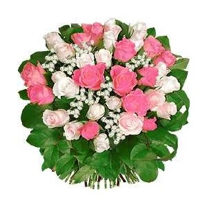 bouquet de muguet et roses 