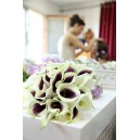 Bouquet en calla parme 