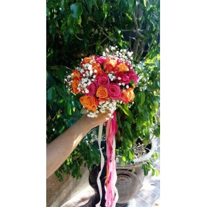 Bouquet rond colores 