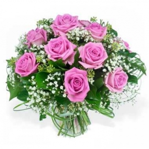 bouquet roses aqua